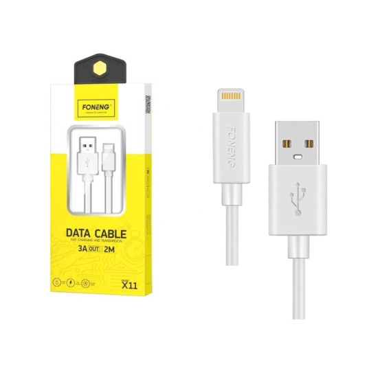 Foneng Lightning Data Cable X11 3A 2m White